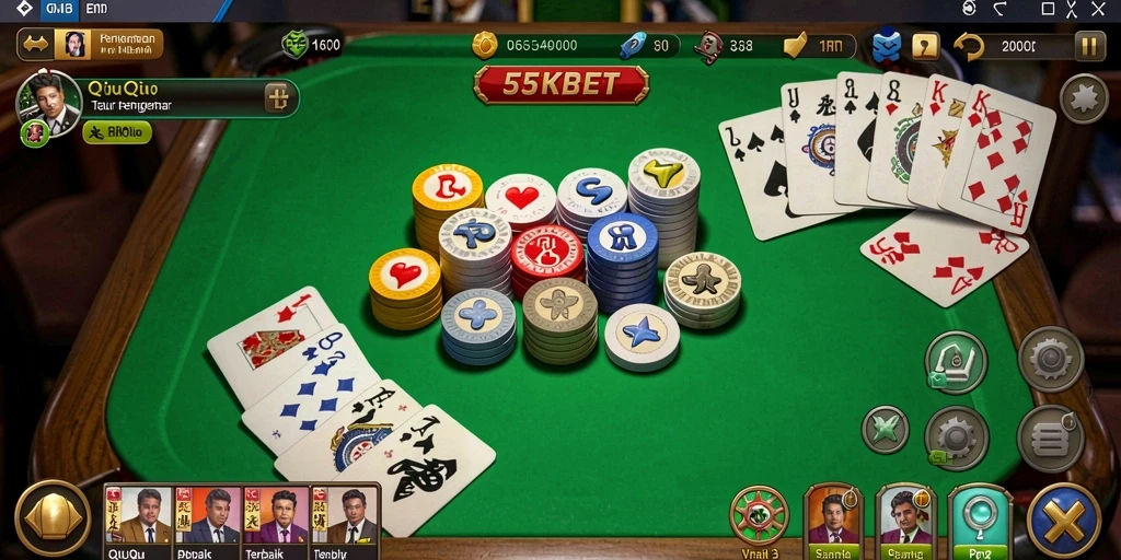 Gameplay menarik dari 55KBET dalam permainan QiuQiu.
