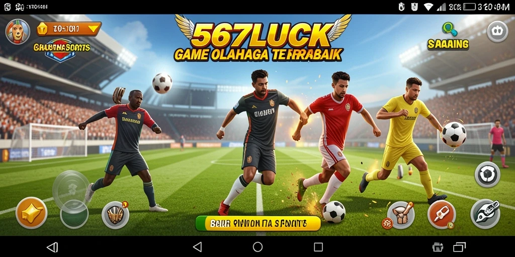 Screenshot menunjukkan aksi seru dalam permainan olahraga 567LUCK.