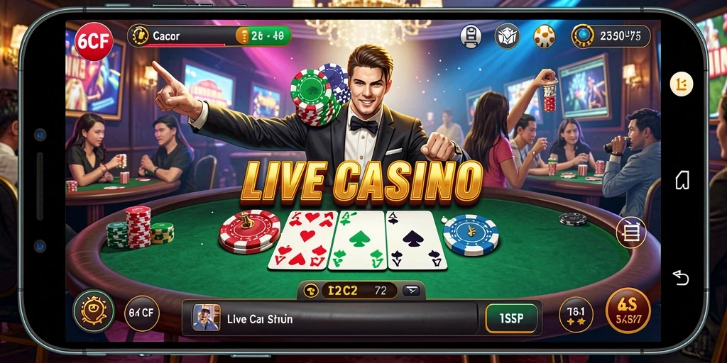 Gameplay menarik dengan dealer langsung di 6CF.