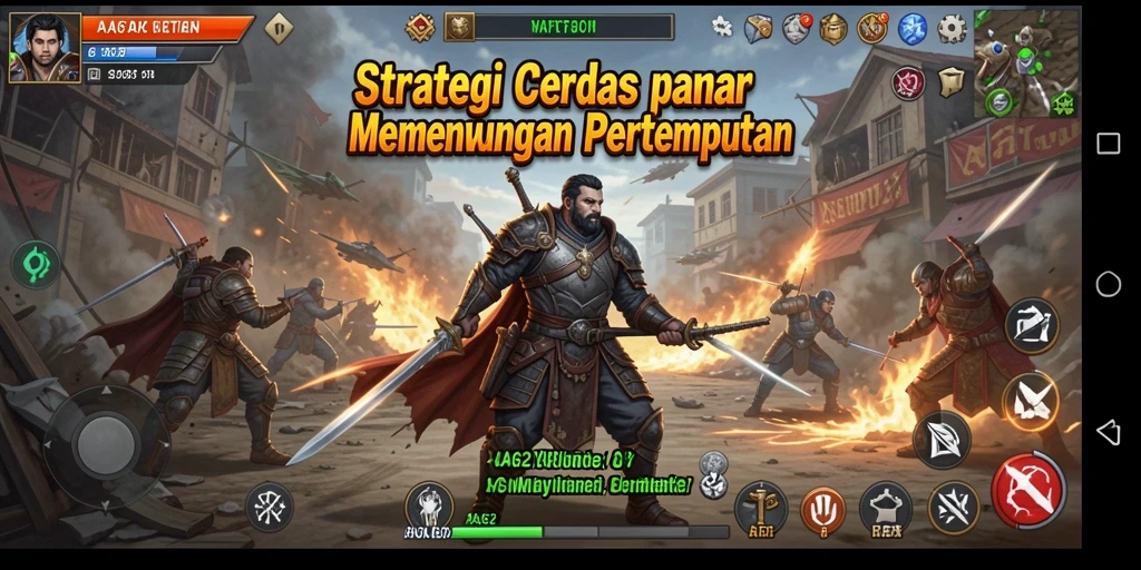 Tampilan gameplay AA62 yang seru dalam pertempuran strategi.