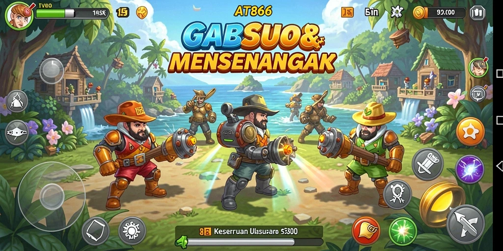 Screenshot menampilkan gameplay santai AT866 dengan grafis cerah.