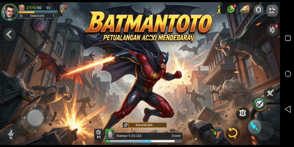 Screenshot utama BATMANTOTO menampilkan aksi seru gameplay yang menantang.