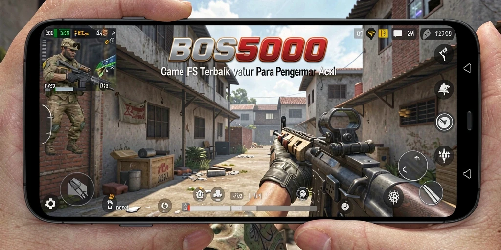 Gameplay menegangkan dari BOS5000 dengan aksi tembak-menembak yang seru.