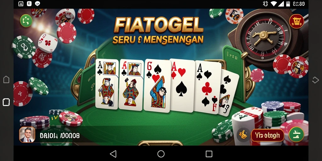 Screenshot utama gameplay <strong>FIATOGEL</strong> menampilkan suasana permainan Domino yang seru.