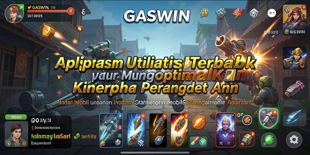 Tampilan antarmuka GASWIN dengan fitur utilitas yang menarik.