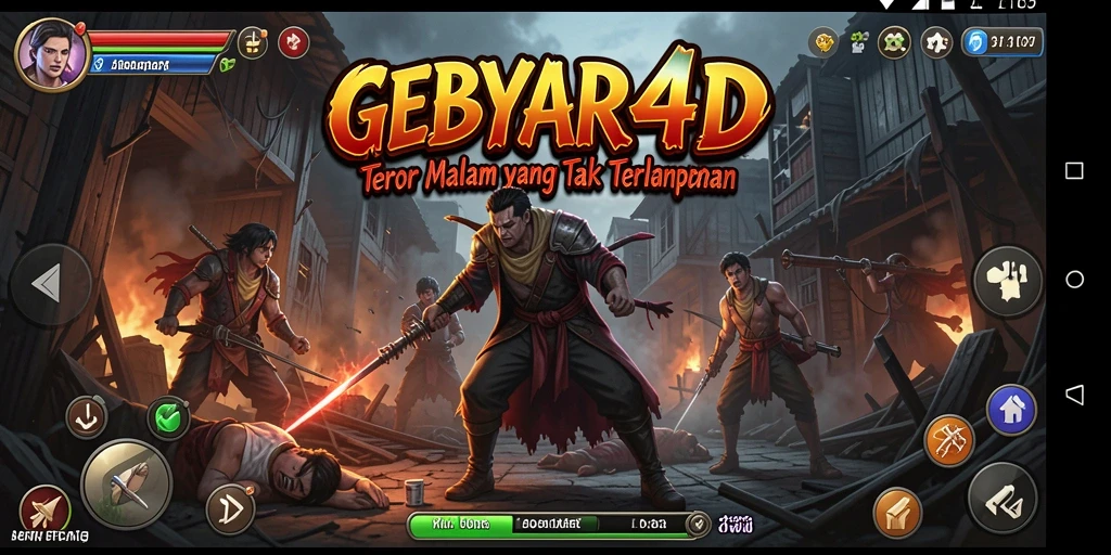Screenshot gameplay GEBYAR4D menampilkan suasana horor yang mencekam.