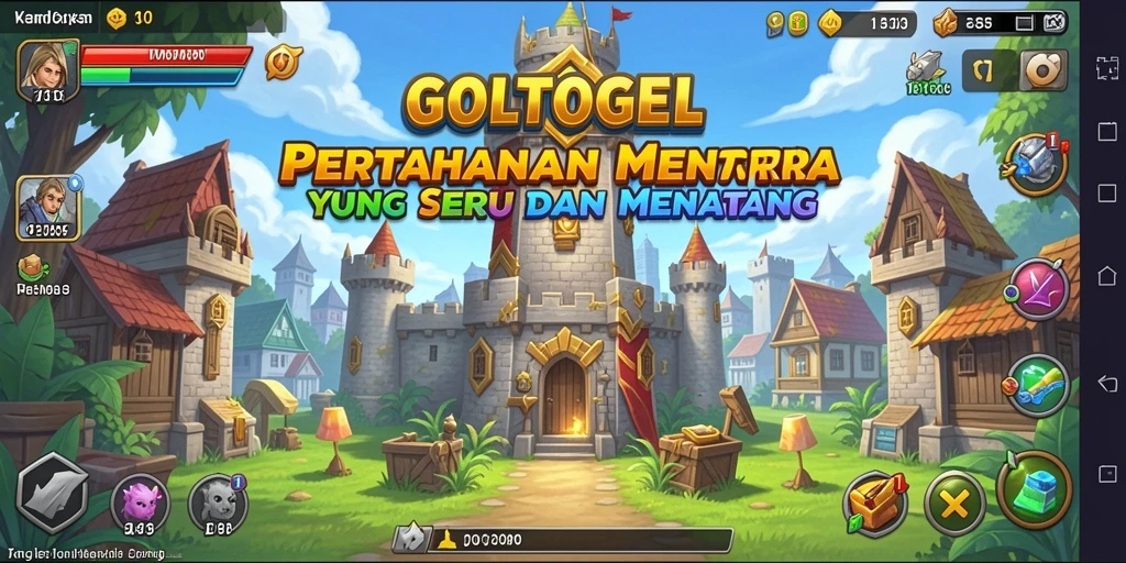 Tampilan gameplay menara pertahanan GOLTOGEL yang menegangkan.