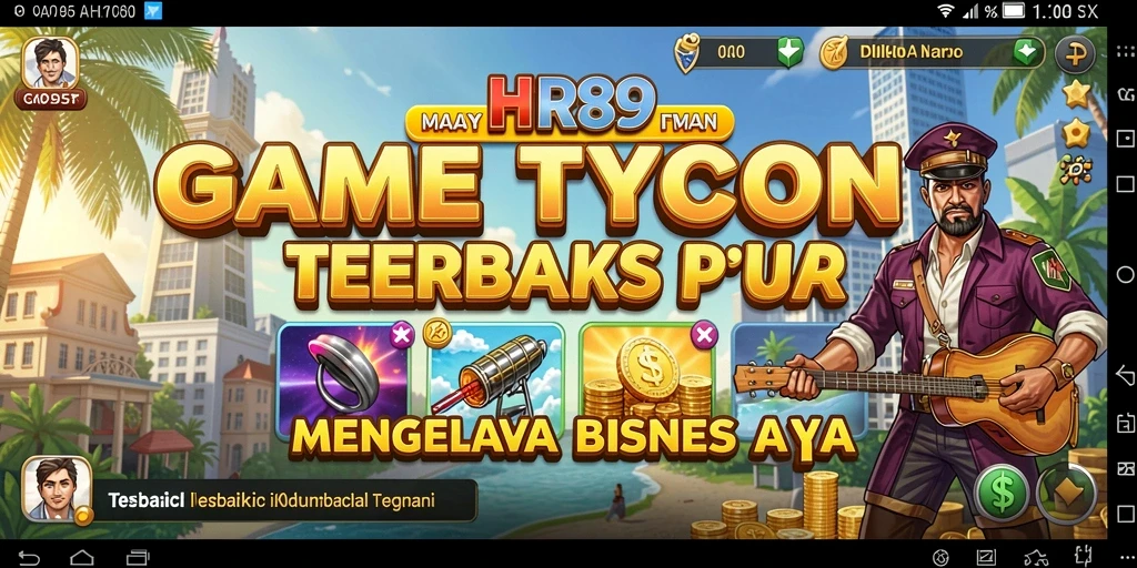 Screenshot utama HR89 menampilkan gameplay Tycoon yang menarik.