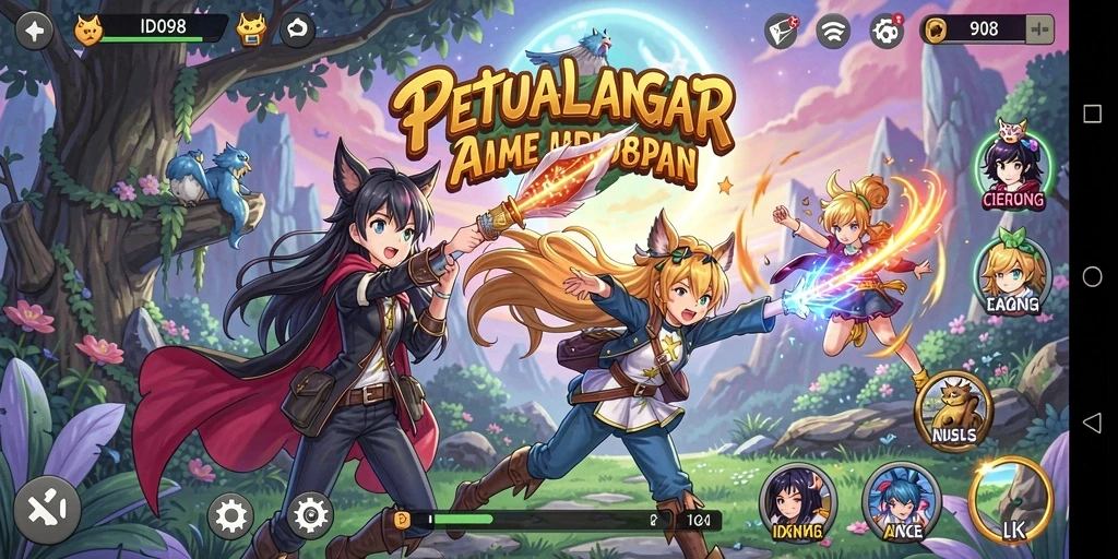Tampilan gameplay penuh aksi dari ID098 yang menakjubkan.