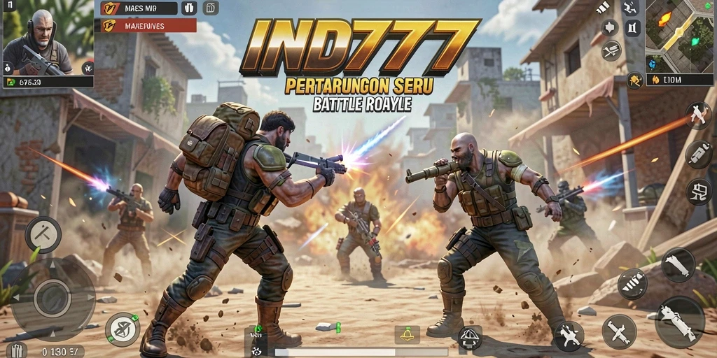 Tampilan gameplay IND777 yang mendebarkan dalam pertempuran Battle Royale.