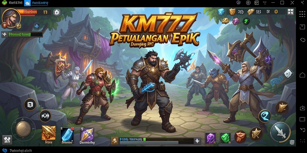 Gameplay seru KM777 dengan pertarungan epik dan petualangan fantastis.