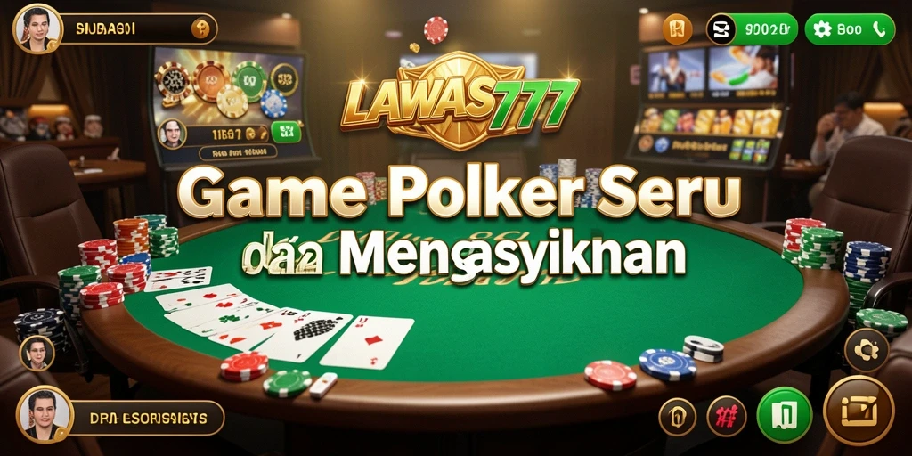 Tampilan gameplay Poker yang menarik dan interaktif di LAWAS777.