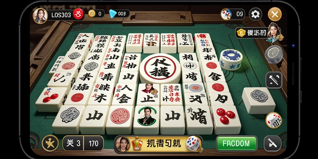 Tampilan gameplay seru dari game Mahjong LOS303.