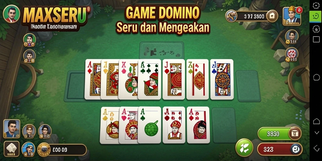 Tampilan gameplay <strong>MAXSERU</strong> yang menarik dan interaktif.