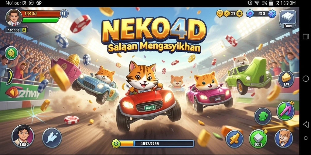 Tampilan gameplay Racing NEKO4D yang mendebarkan dan menantang.
