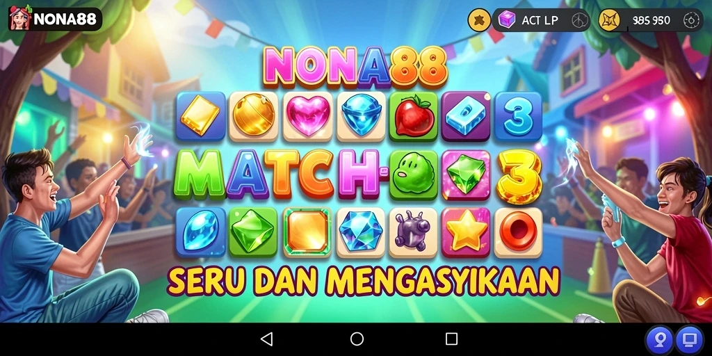 Tampilan gameplay NONA88 yang penuh warna dan interaktif.