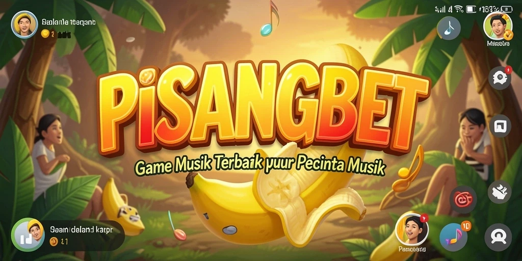 Tampilan gameplay seru dari PISANGBET yang penuh warna dan musik.