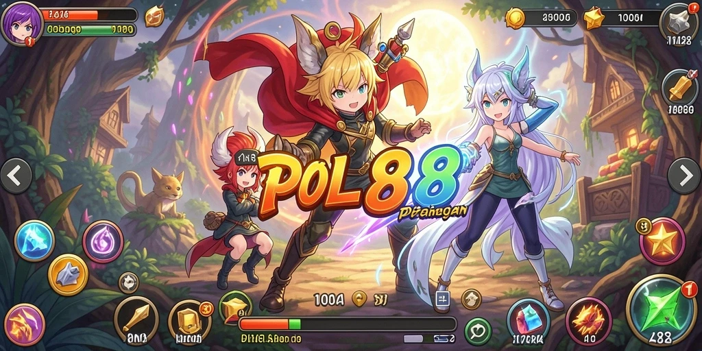 Tampilan gameplay POL88 yang menarik dan penuh warna.