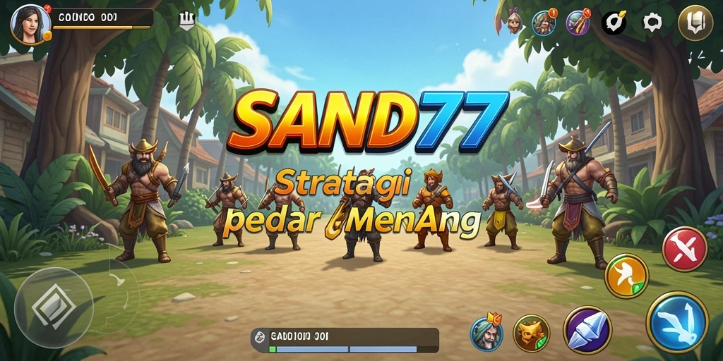 Tangkapan layar SAND77 menampilkan pertempuran strategi yang mendebarkan.