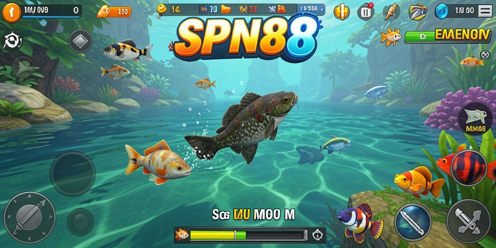 Screenshot gameplay SPN88 menampilkan aksi memancing yang seru dan interaktif.
