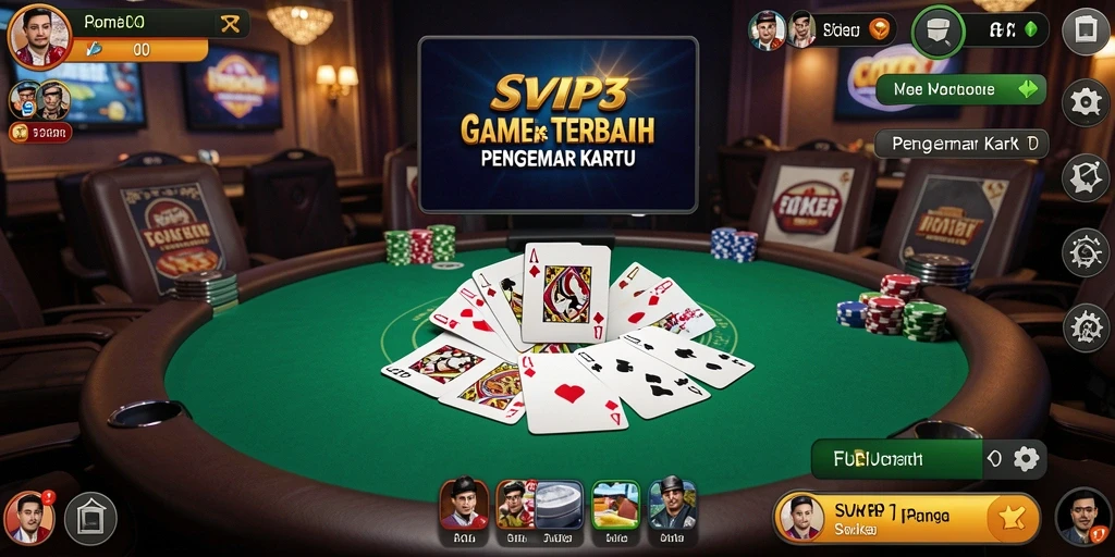 Tampilan gameplay yang menarik dalam SVIP3 saat bermain Poker.