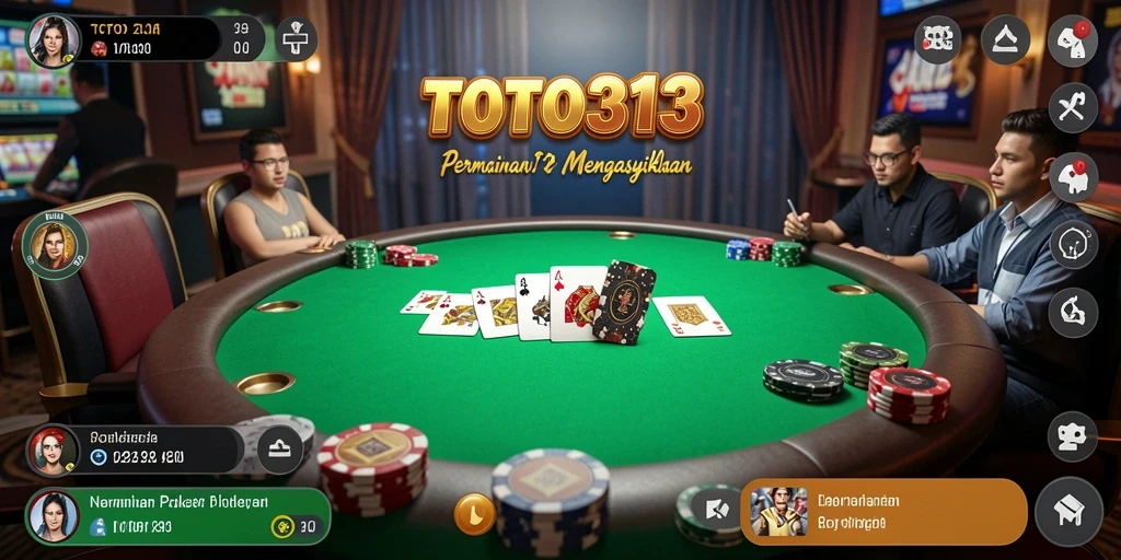 Tampilan utama <strong>TOTO313</strong> memperlihatkan suasana permainan Poker yang mendebarkan.